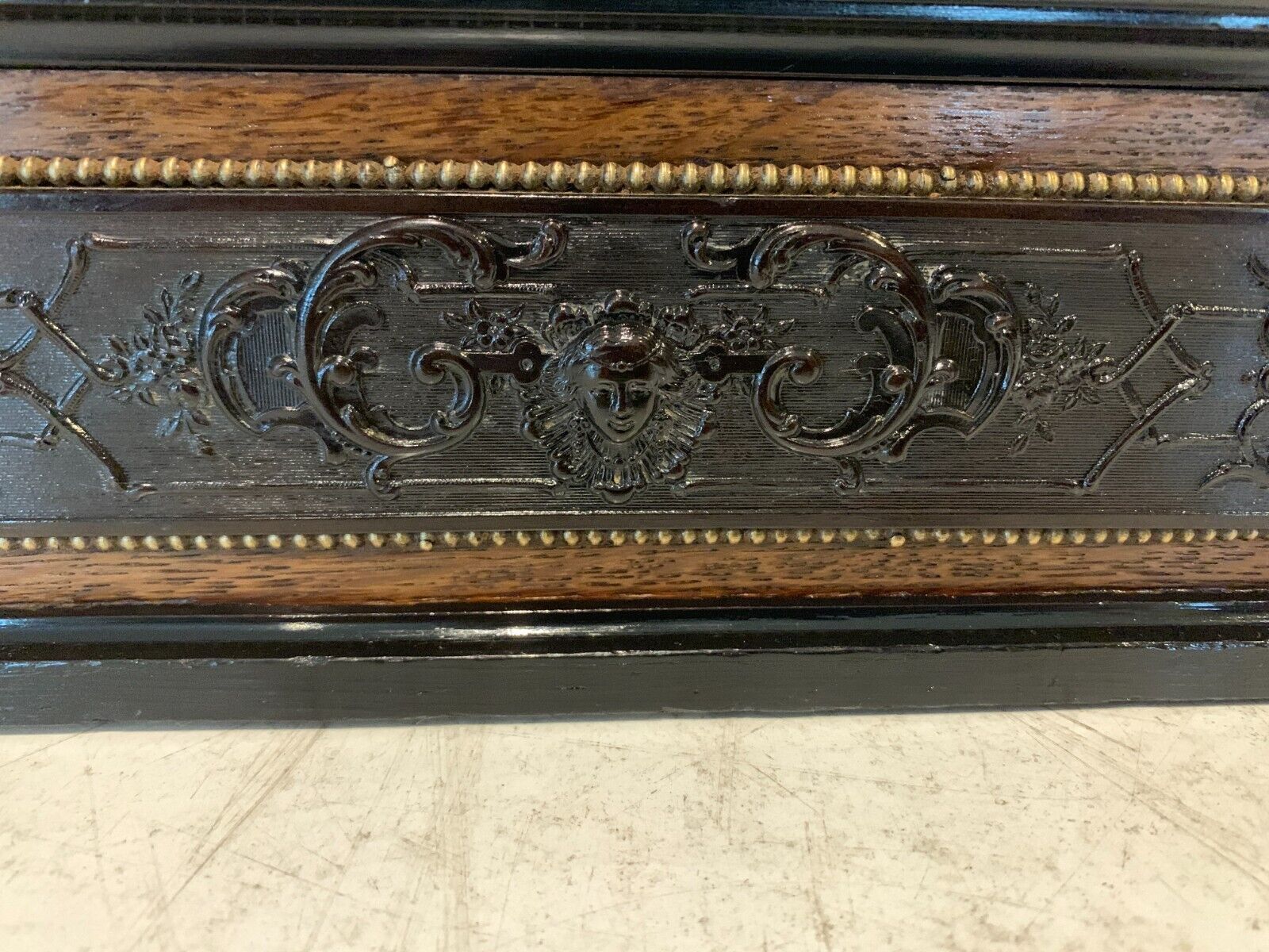 Jewelry Box Napoleon III in black wood carved XIX century