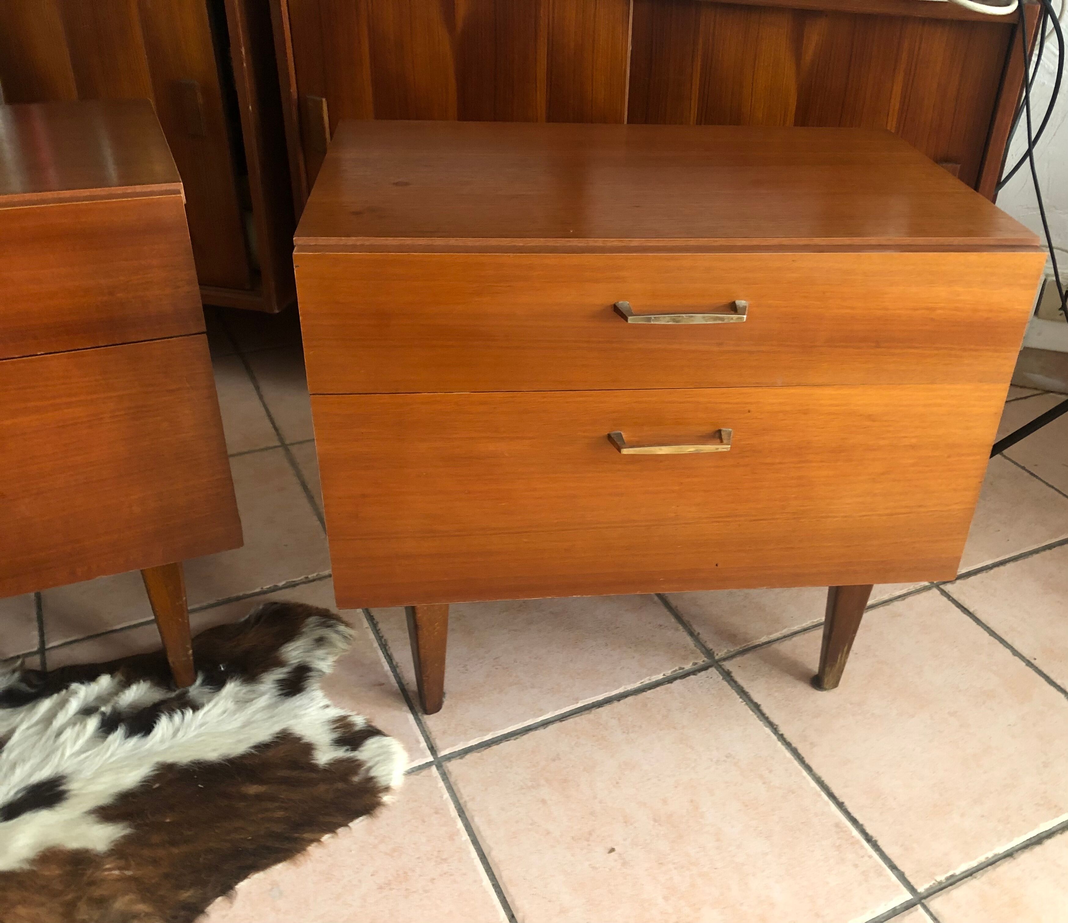 Bedside tables 60s vintage