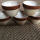 Series of 5 sandstone ramekins