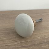 Round door handle in Limoges porcelain