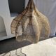 Rattan pendant lamp in the shape of a flower
