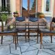 4 Scandinavian black leatherette chairs