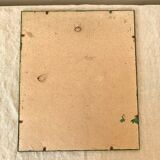 Antique engraving bird in metal frame