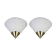 Pair of opaline glass wall lights designed by Limburg, Germany.