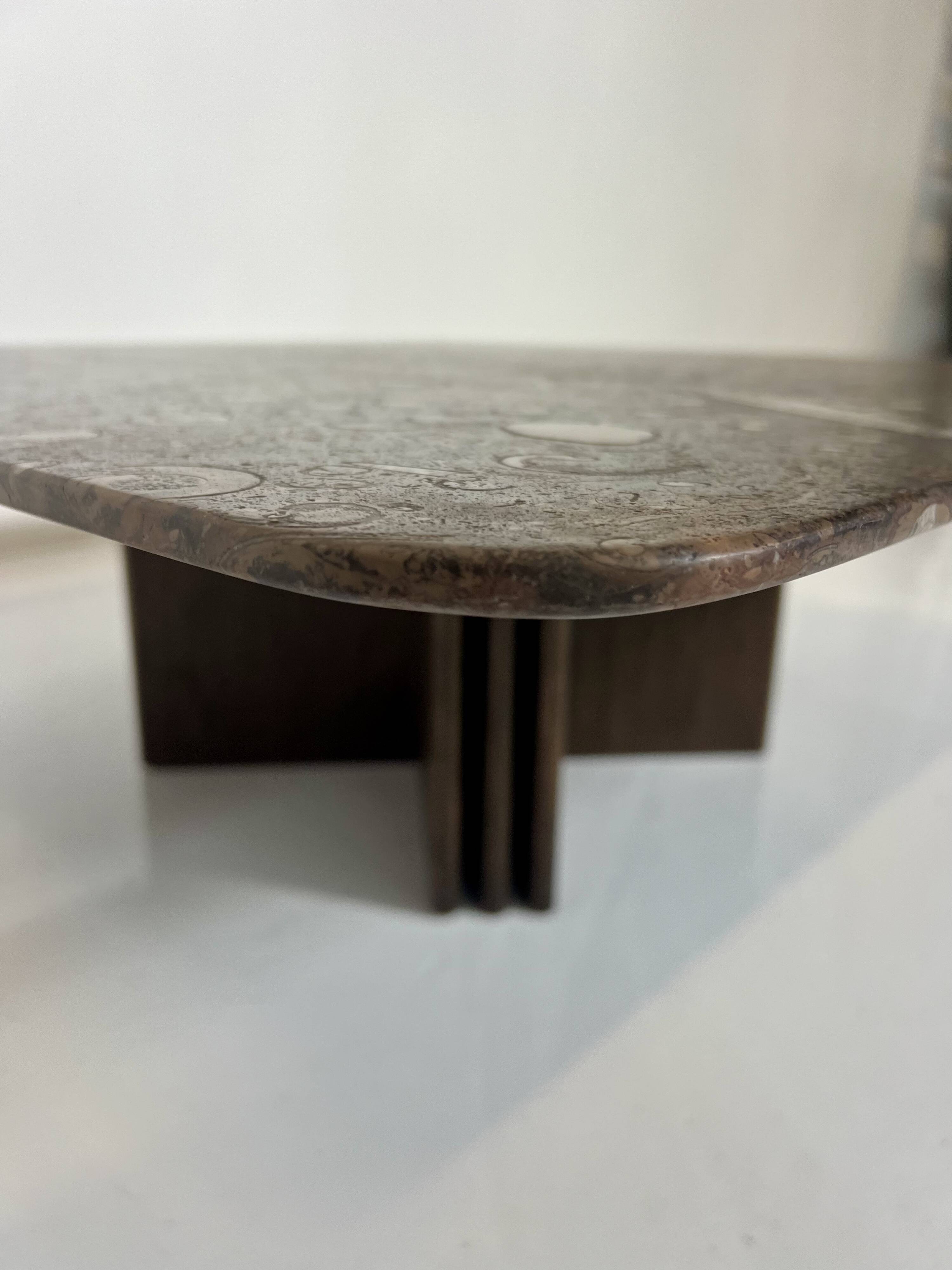 Fossil Stone Coffee Table by Heinz Lilienthal, 1980s