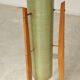 Rocket green floor lamp by Novoplast fiber and wood 1960