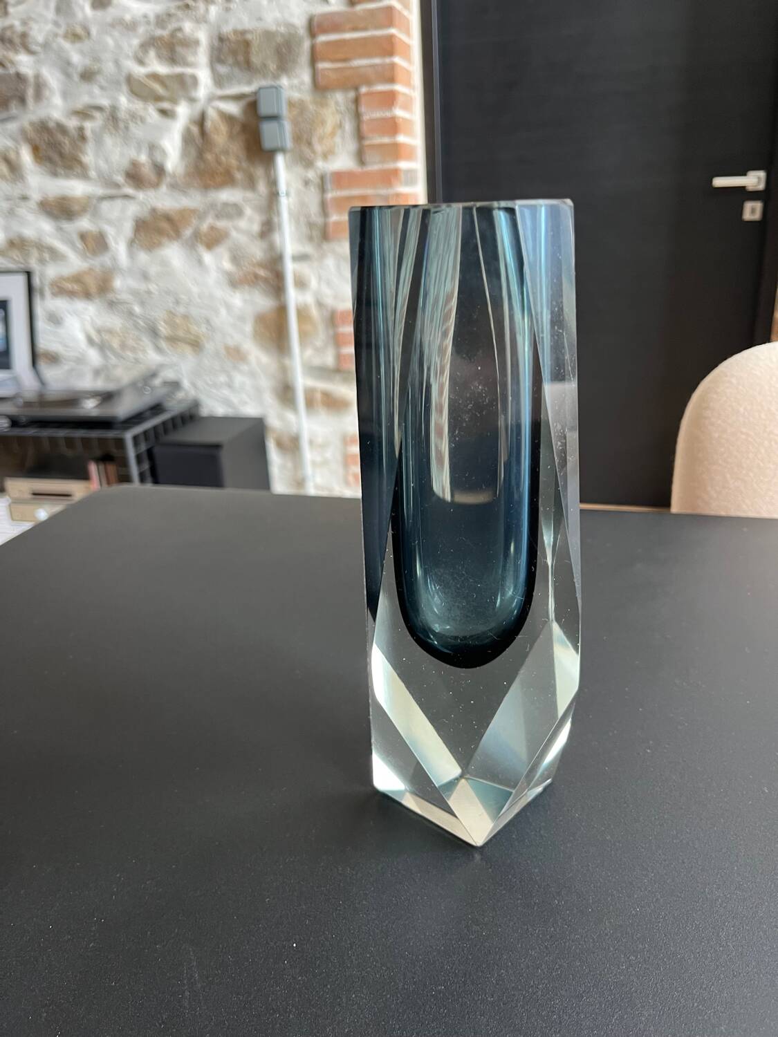 Sommerso Vase by Flávio Poli for Seguso, Murano