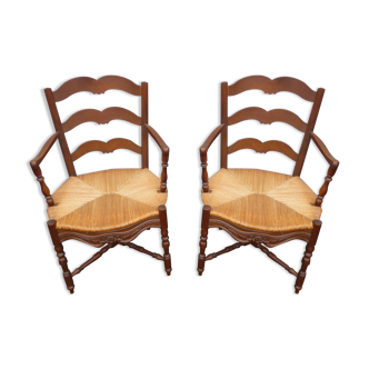 Pair of mulched armchairs