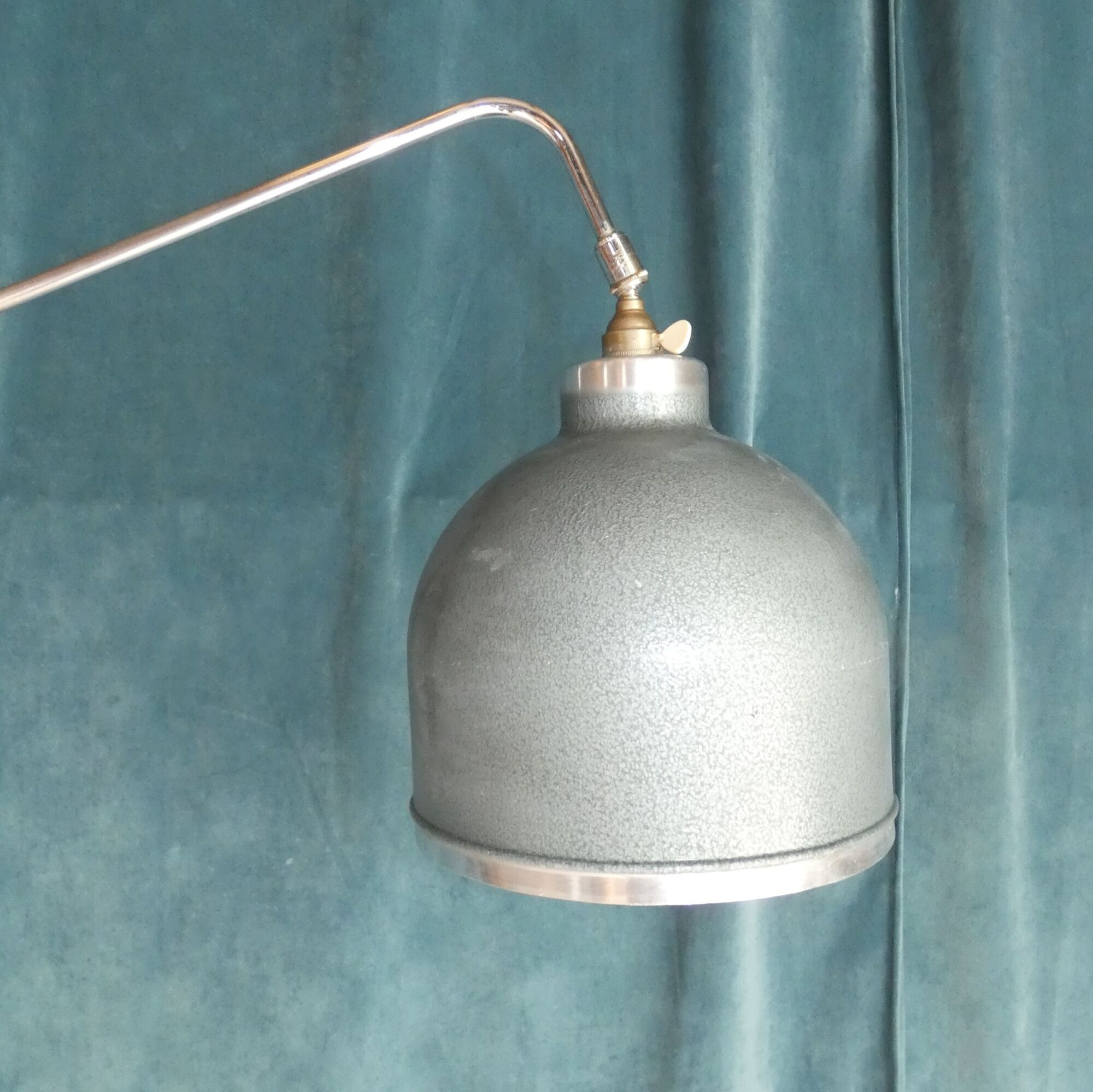 Atelier xxl industrial floor lamp with circa 1950 tablet phone holder