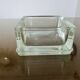 Glass slab, ashtray, pocket emptier, signed LUMAX, 1940s 50s.