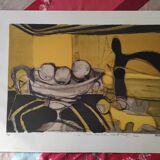 Still Life - original lithograph numbered and signed - Alfred Defossez