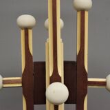 Wooden column coat rack  1965