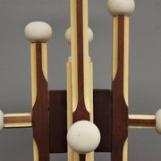 Wooden column coat rack  1965
