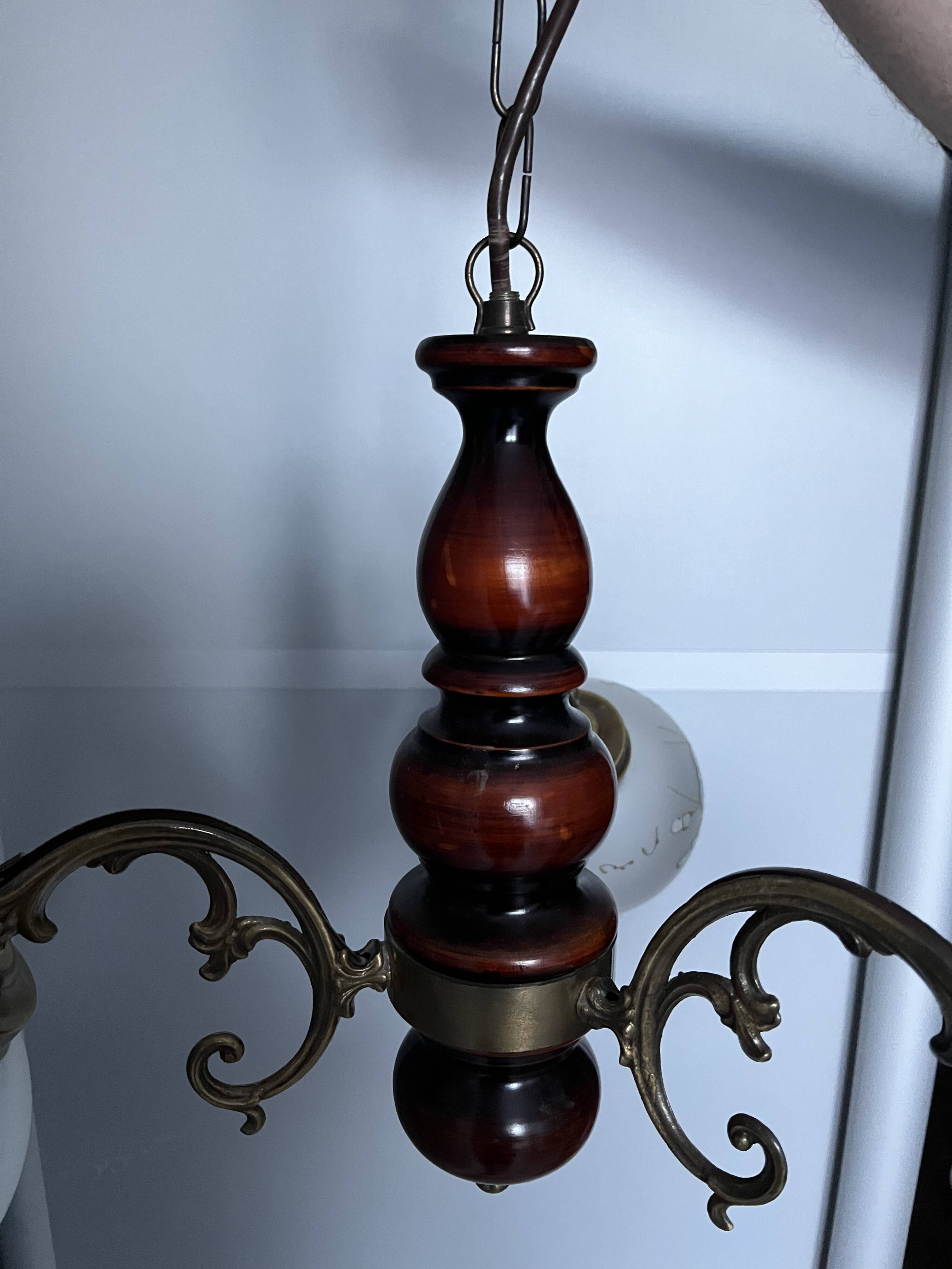 Vintage three-light chandelier