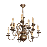 Lustre 12 branches style Hollandais