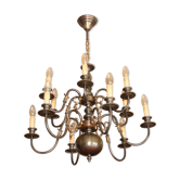 Lustre 12 branches style Hollandais