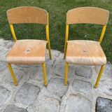 Pair of school chairs
