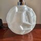 Lampe à suspension vintage, vermoedelijk Peill & Putzler, verre opalin avec relief