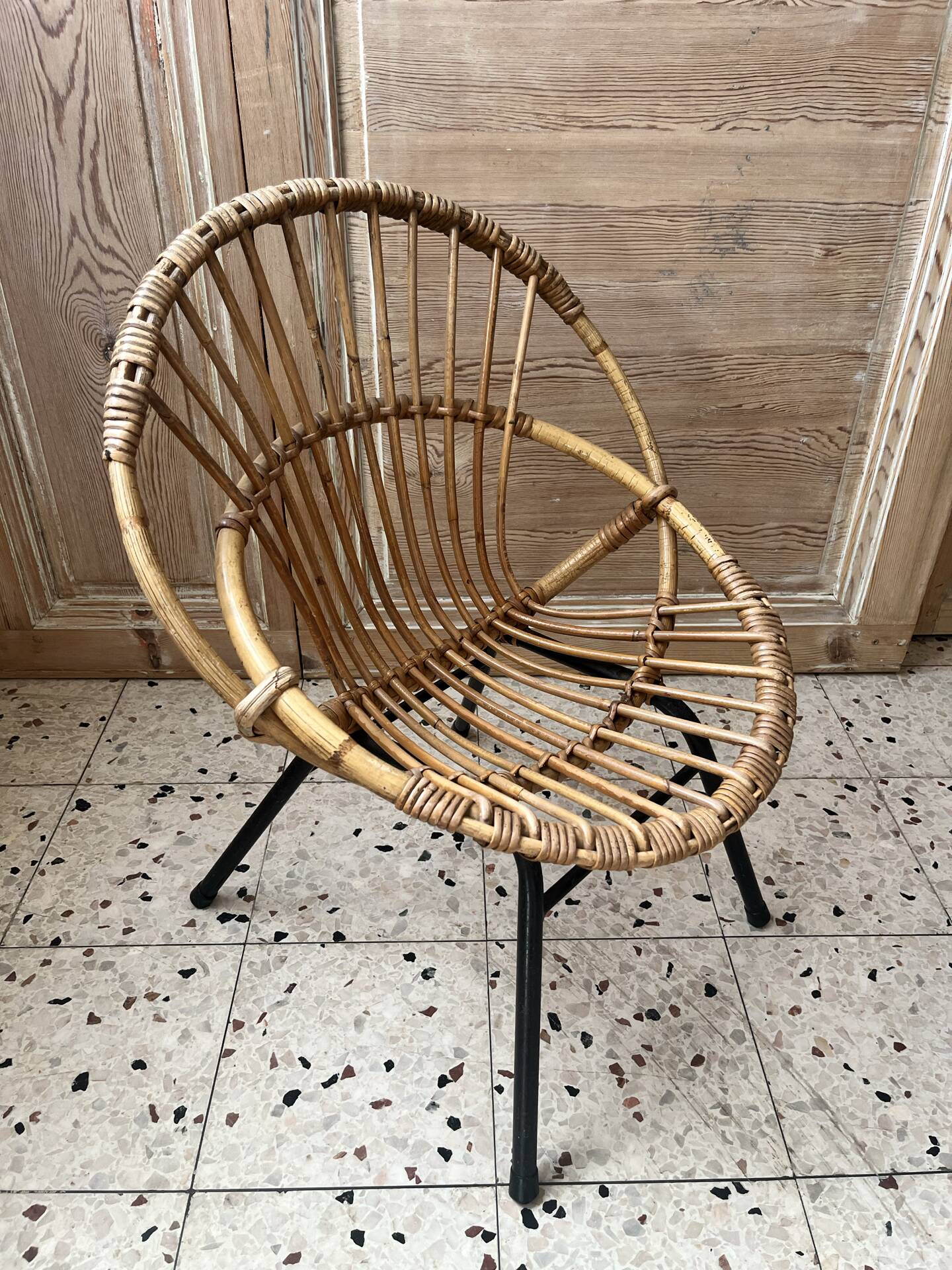 Child's rattan armchair