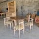 Ensemble vintage attribué à Thonet – table + 4 chaises années 60