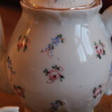 Hand-painted floral porcelain mocha service