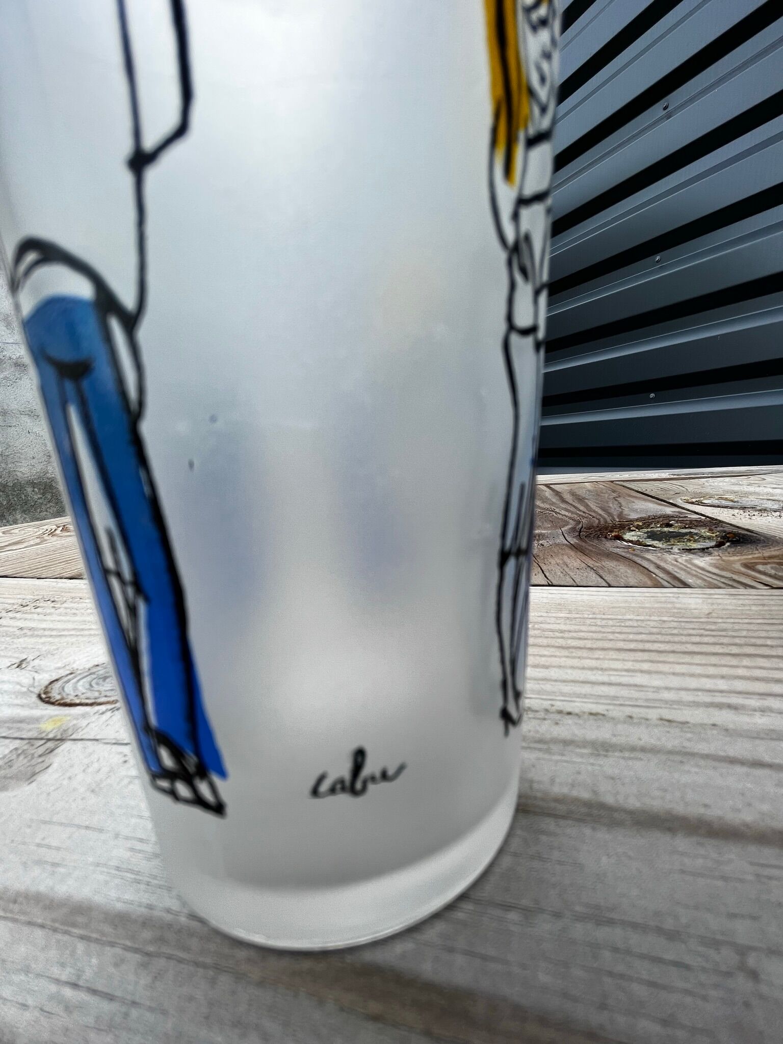 Verre vintage signé Cabu