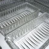 5 ramequins en verre moulé et dentelé
