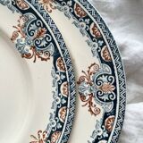 6 ironstone dinner plates “Diderot” Longwy