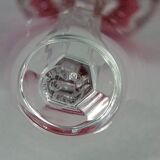 Baccarat: 1 lined crystal wine glass with high leg, 19 cm. 7 available B794