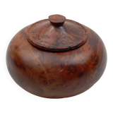 Tobacco box pot snuffbox in olive wood