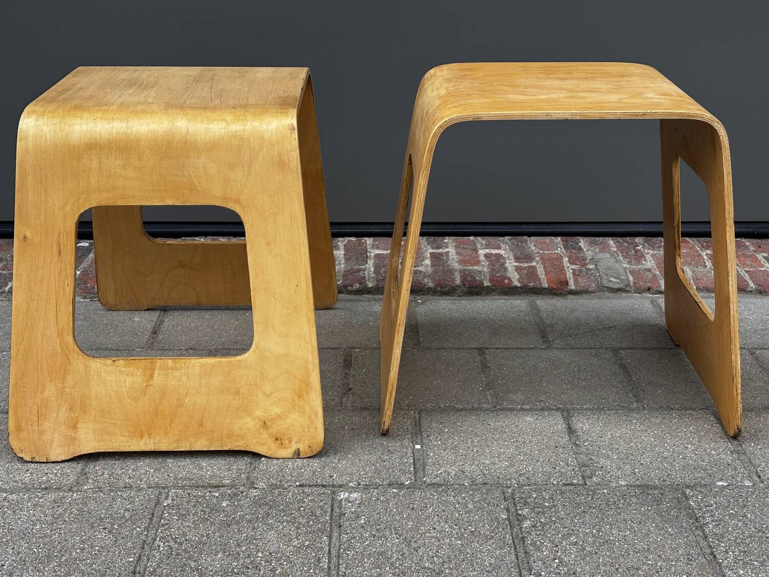 Two vintage Benjamin stools by Lisa Norinder for IKEA