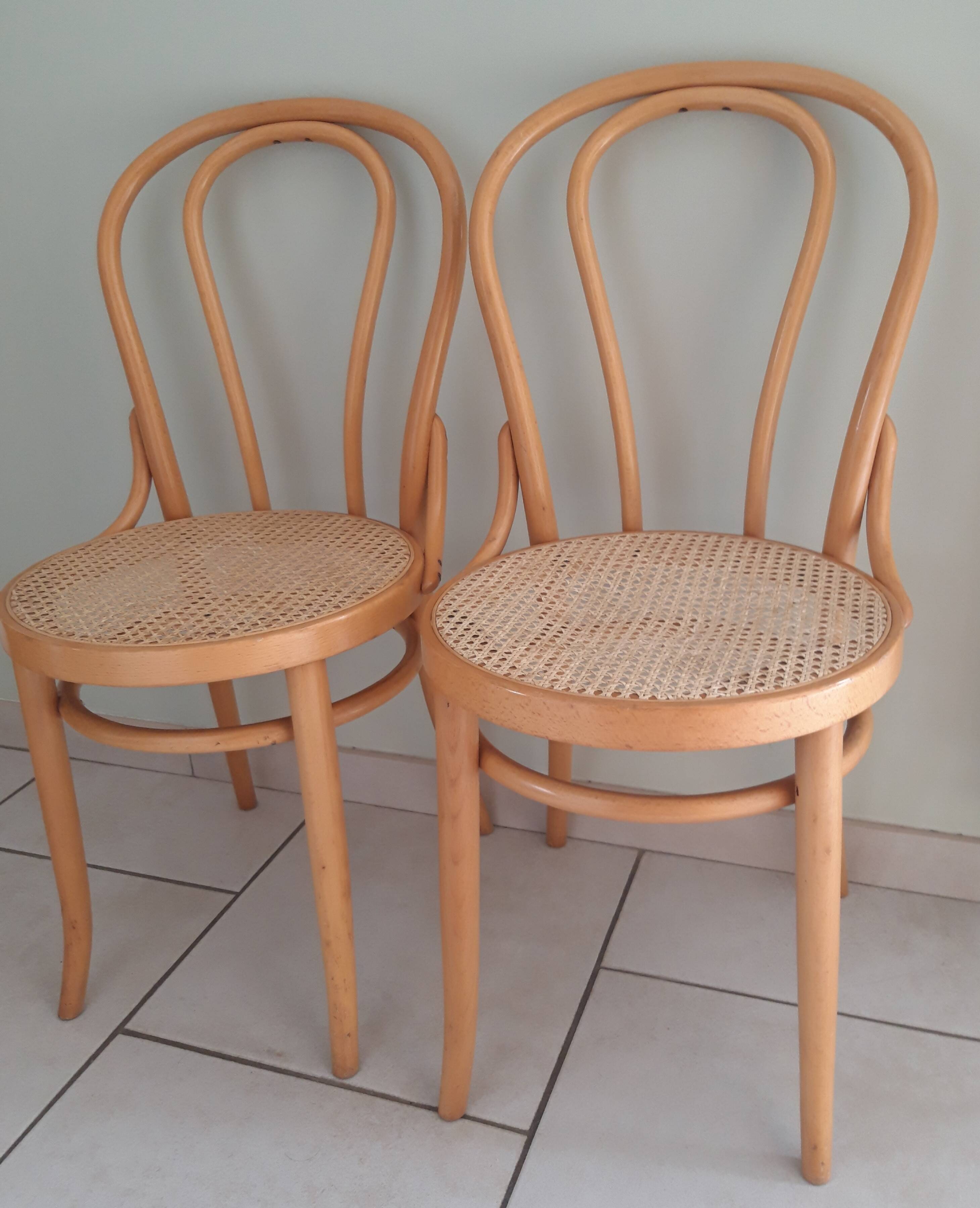 Duo of bistro chairs