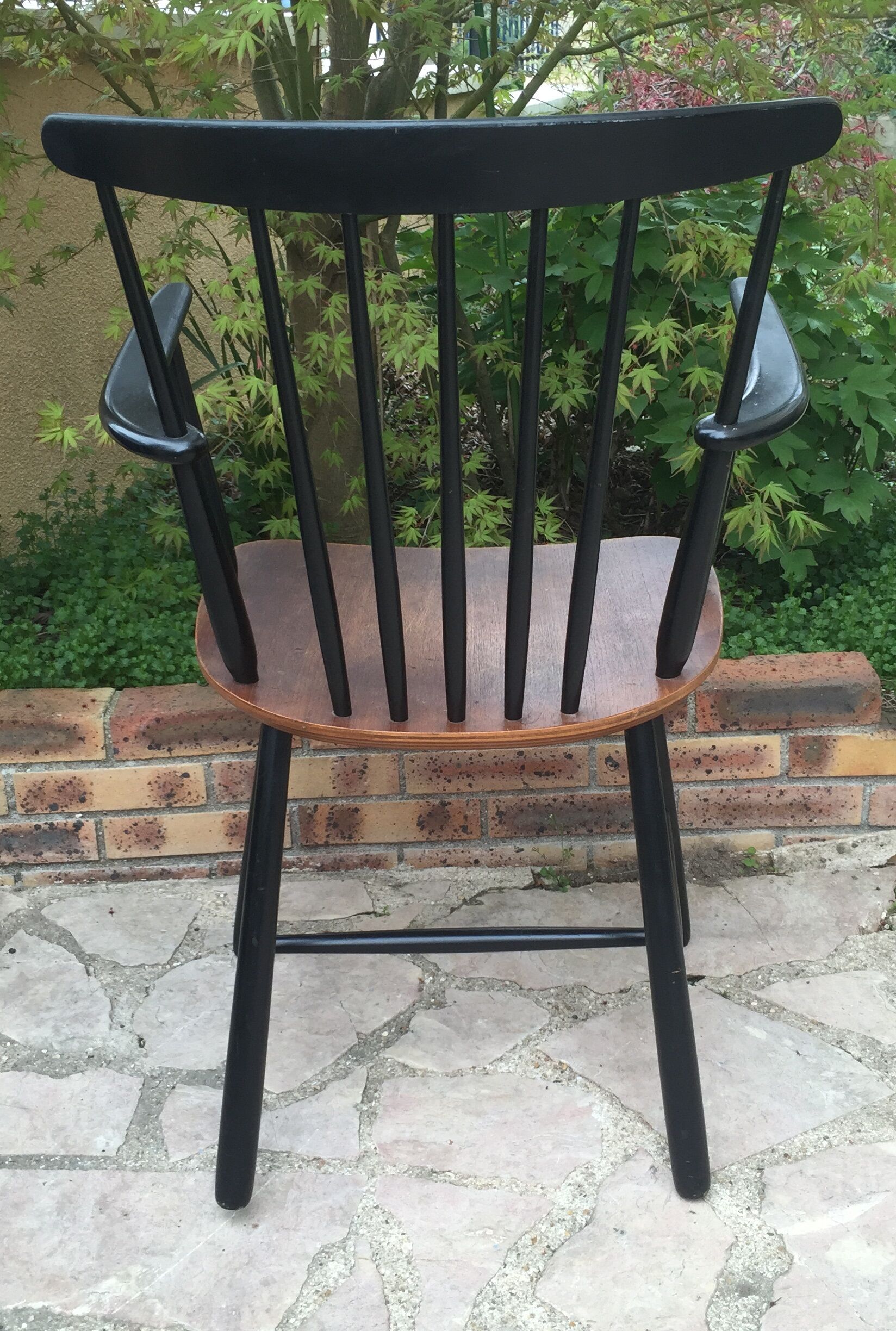 Pair of old wood armchairs