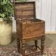 Teak bottle cabinet on legs in marine style