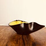Elchinger yellow and black ceramic bowl. 1950s