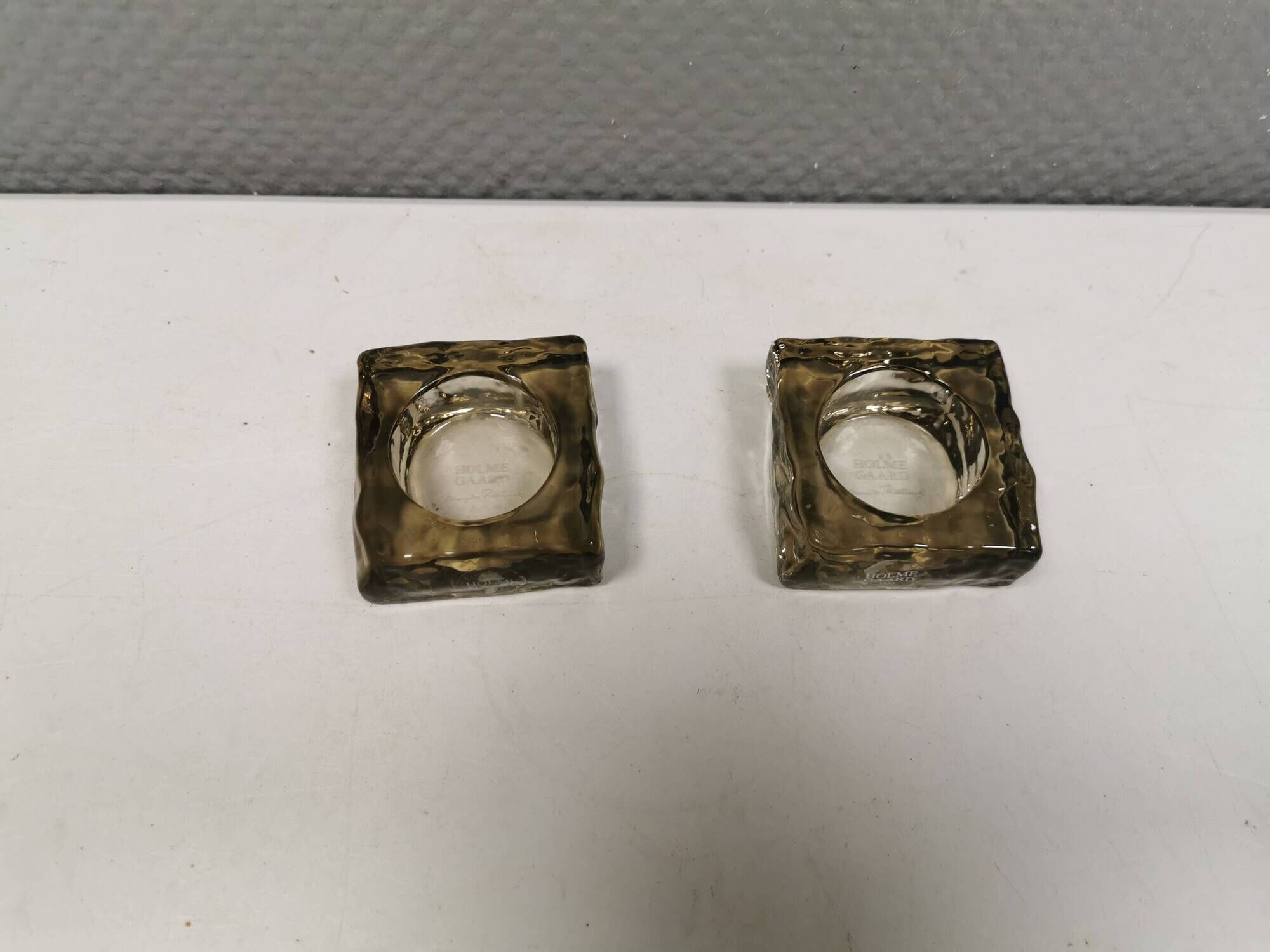 Two beautiful “cobblestone” candlesticks by Monica Ritterband 2004