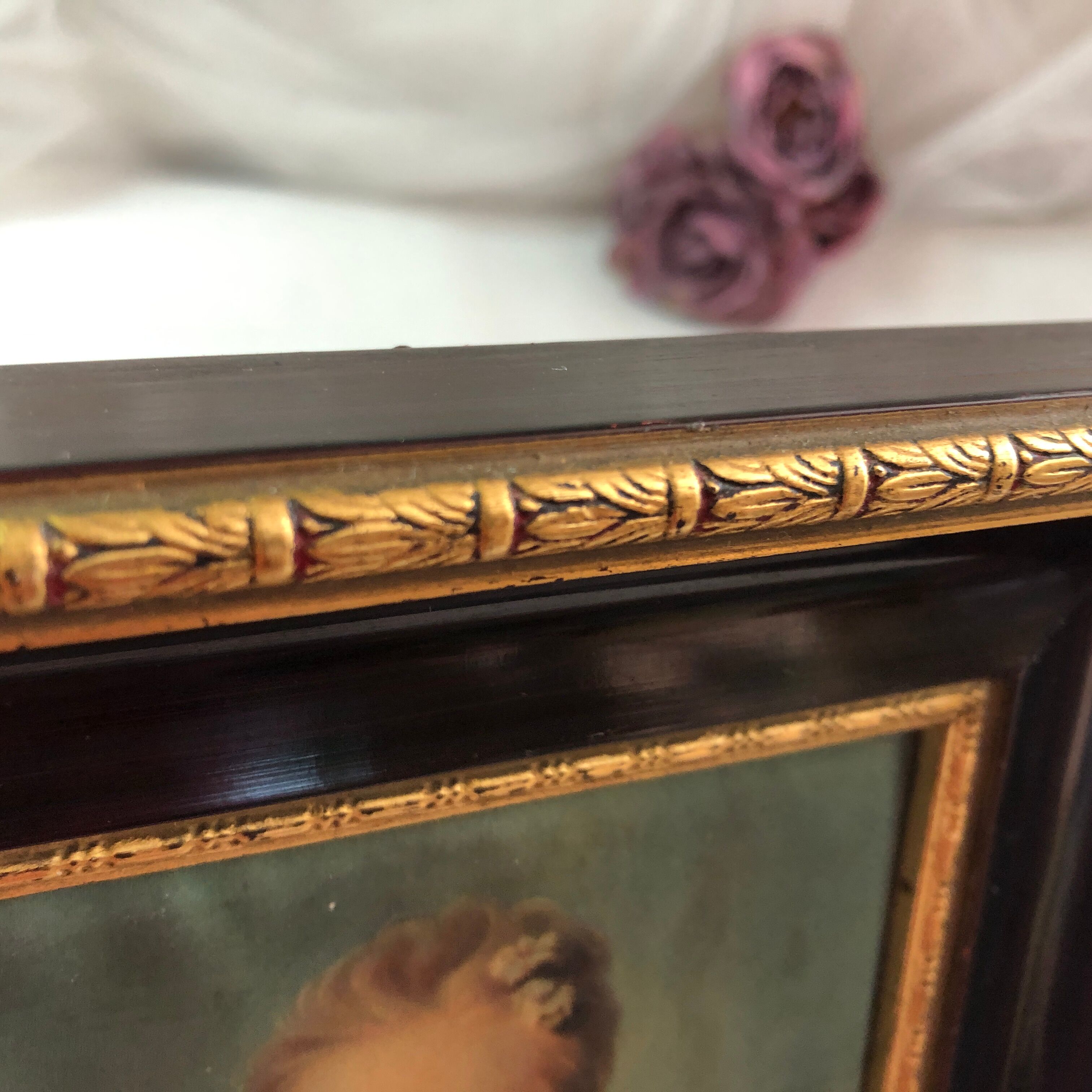 Painting on silk by JB Perronneau