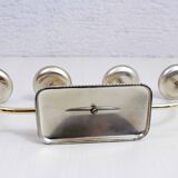 Silver metal candle holder