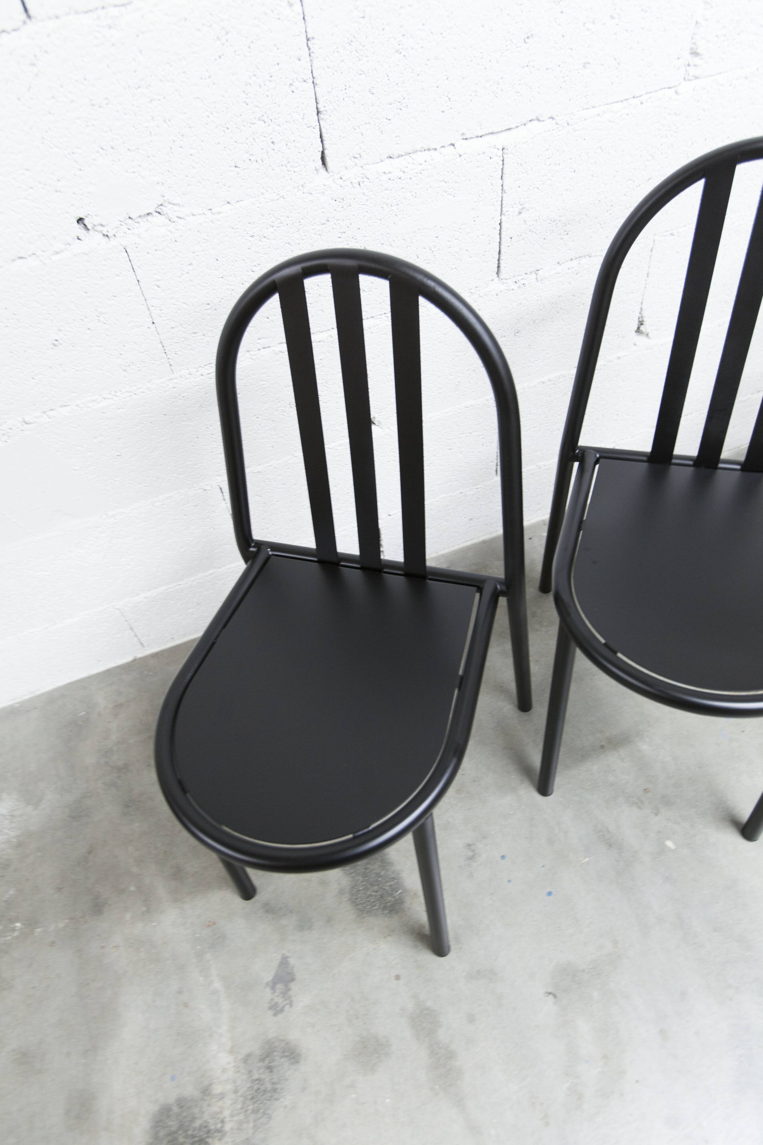 Set of 6 "202" model chairs by Robert Mallet Stevens 1980