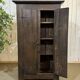 Entrance furniture, Breton wardrobe in oak and chestnut from the 19th century.