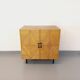 Vintage rattan, wood and metal storage cabinet from the 60s