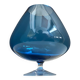 Empoli Blue large cognac glass shape vase 1960s