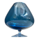 Empoli Blue large cognac glass shape vase 1960s