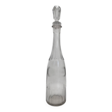 Ancienne carafe en cristal gravé Rhum, XIXeme