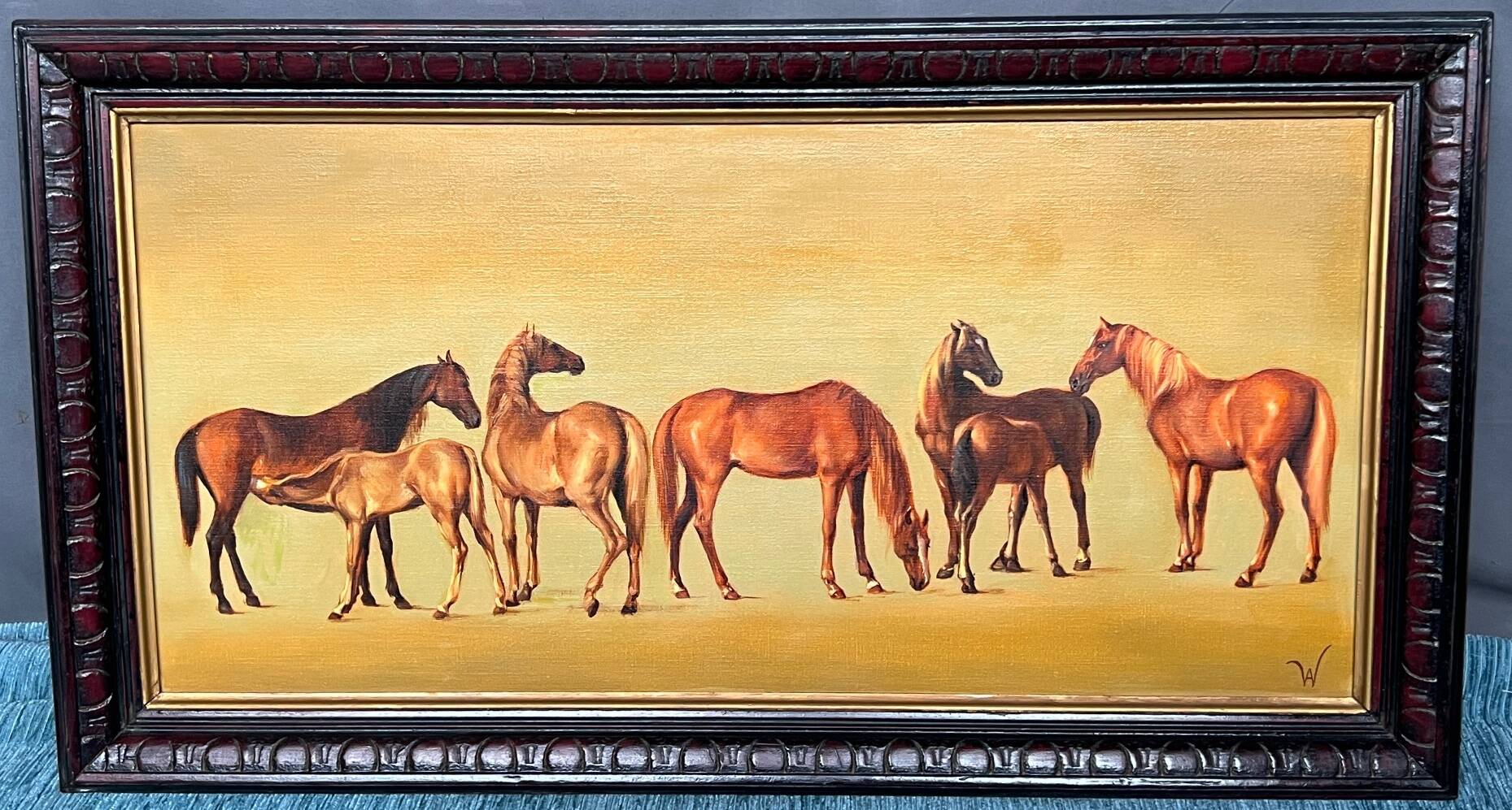Painting "Mares with foals".