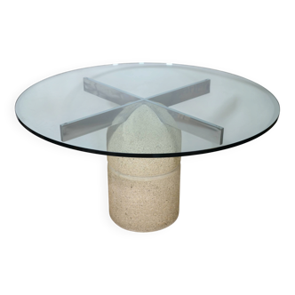 Paracarro Dining Table by Giovanni Offredi for Saporiti Italia, 1970s