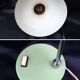 Lampe de table industrielle vintage abat-jour vert aluminium et base, teinte et cou flexibles