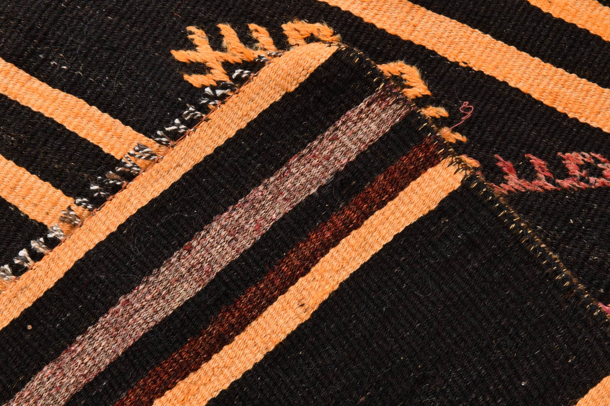 3x12 Pinstriped Kilim Runner Rug, 91x349Cm