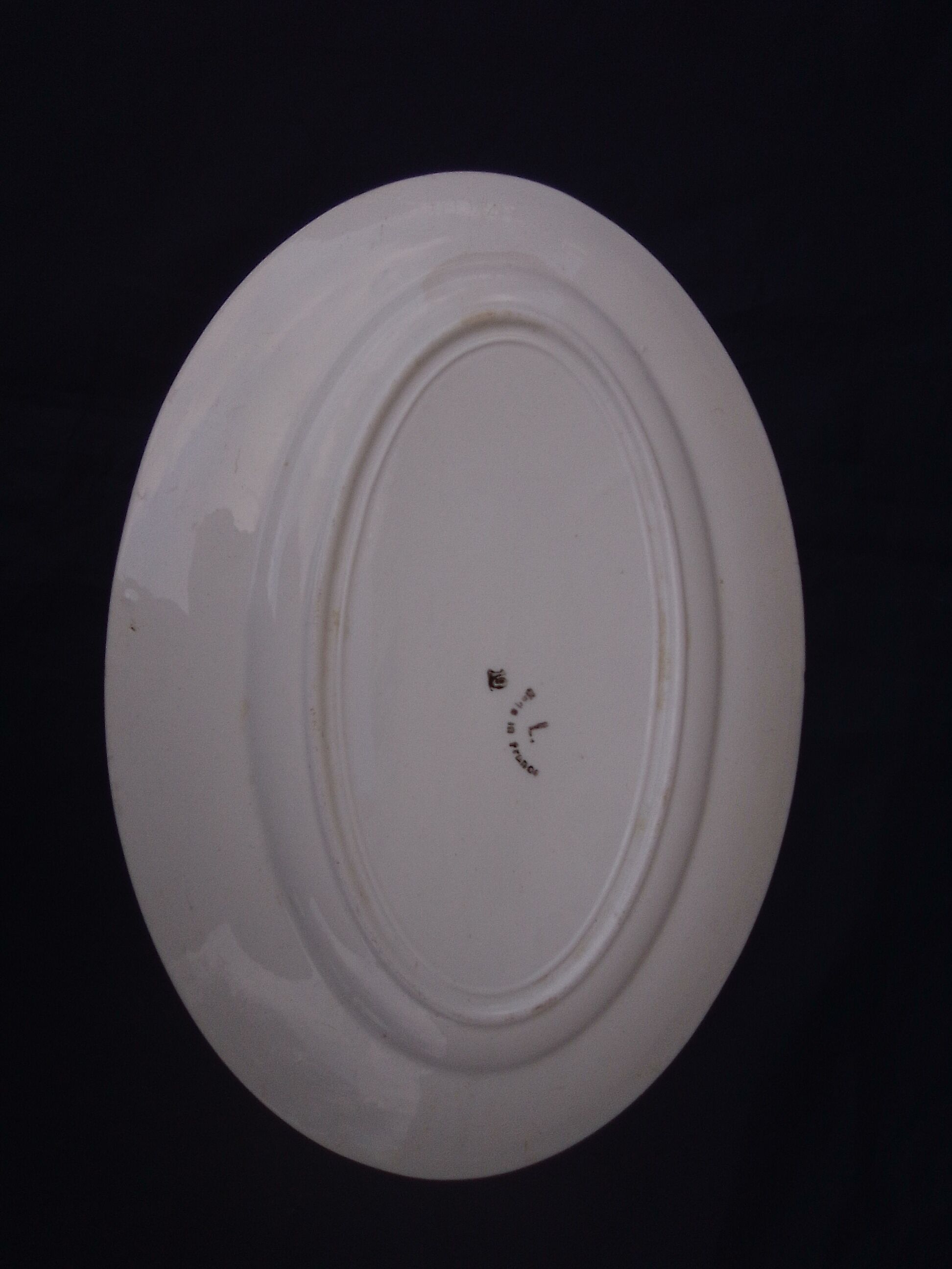 Flat oval red flower L 27 cm