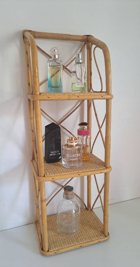 Bamboo wall shelf